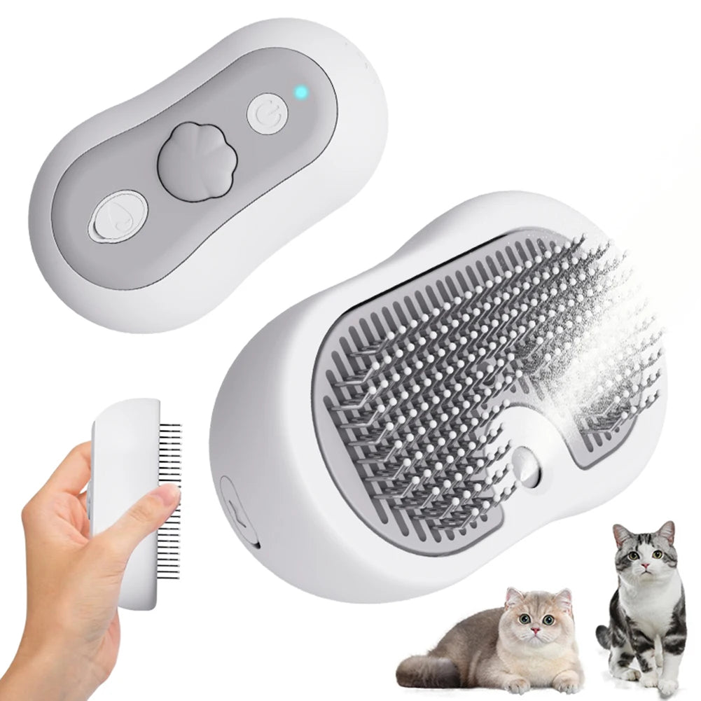 Cat Dog Steam Brush Steamer Brush Massage Comb Electric Spray Cat Hair Brushes Hair Removal Combs for Grooming Removing Tangled