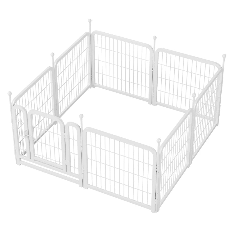 Dog Playpen 8 Panels 24" Height Heavy Duty Dog Fence Puppy Pen for Large Medium Small Dogs Indoor Outdoor Foldable Pet Exercise