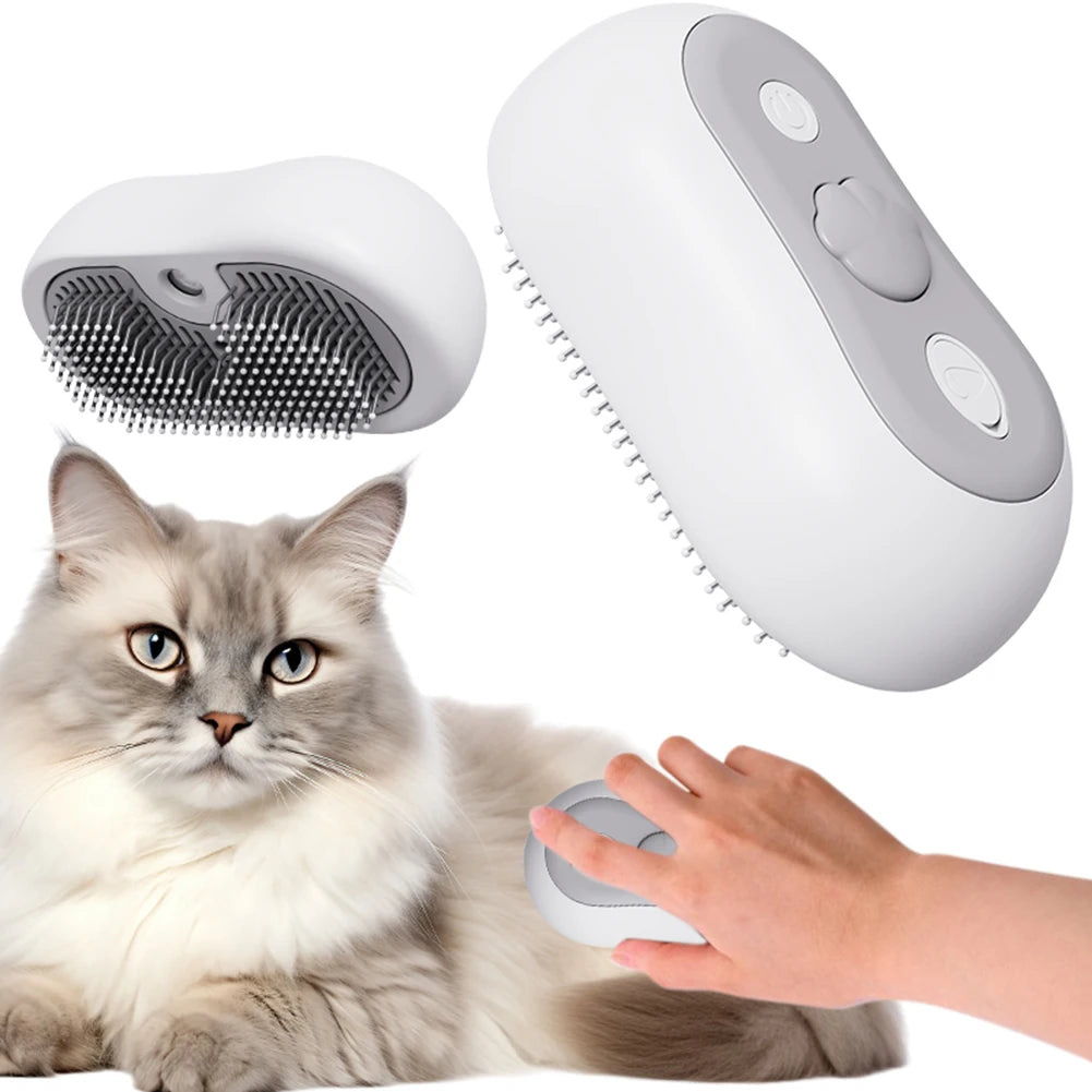 Cat Dog Steam Brush Steamer Brush Massage Comb Electric Spray Cat Hair Brushes Hair Removal Combs for Grooming Removing Tangled