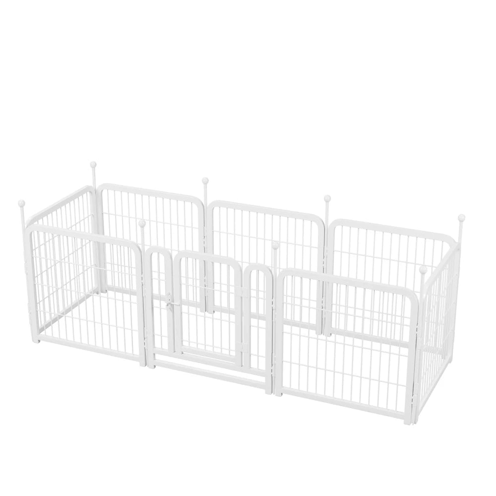 Dog Playpen 8 Panels 24" Height Heavy Duty Dog Fence Puppy Pen for Large Medium Small Dogs Indoor Outdoor Foldable Pet Exercise