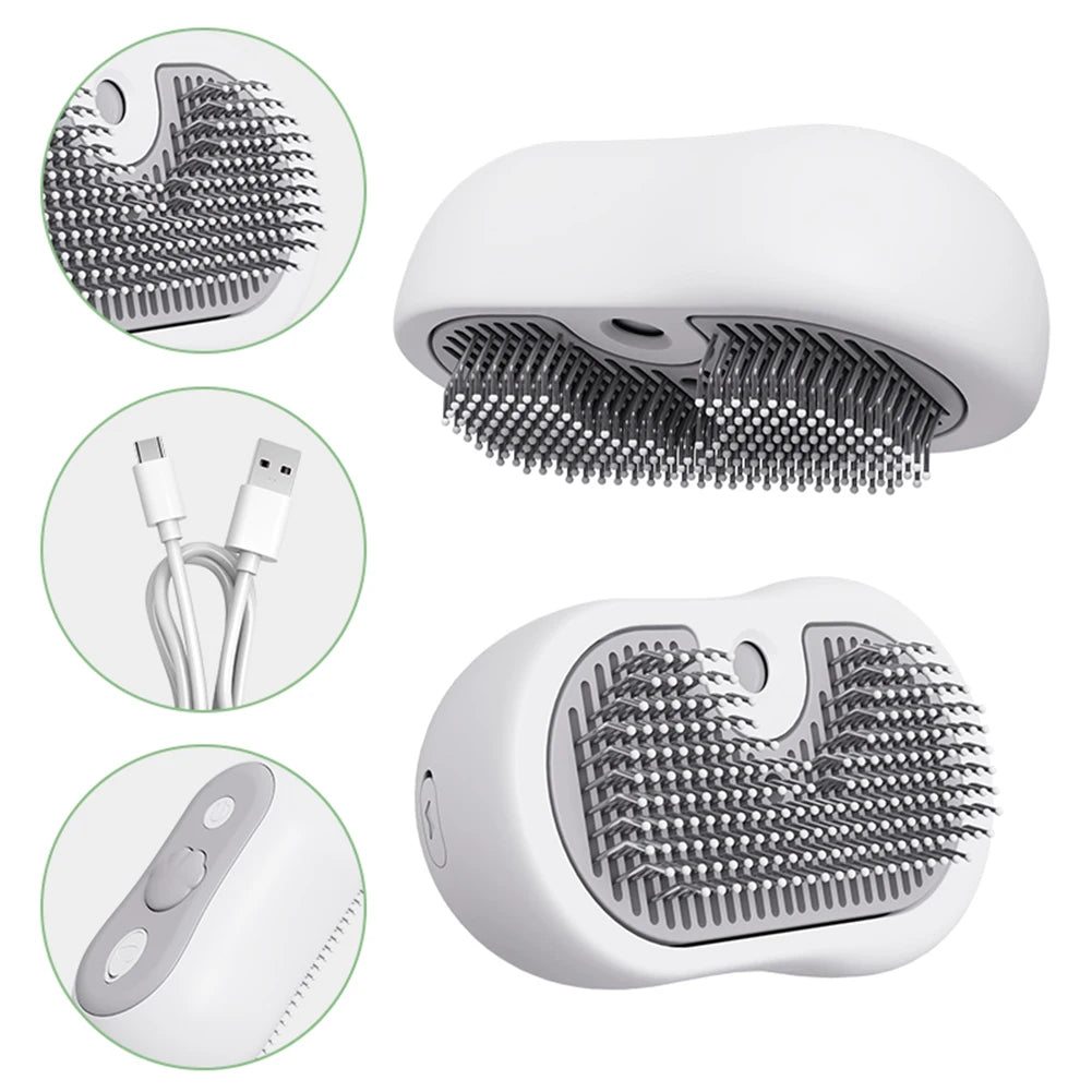Cat Dog Steam Brush Steamer Brush Massage Comb Electric Spray Cat Hair Brushes Hair Removal Combs for Grooming Removing Tangled